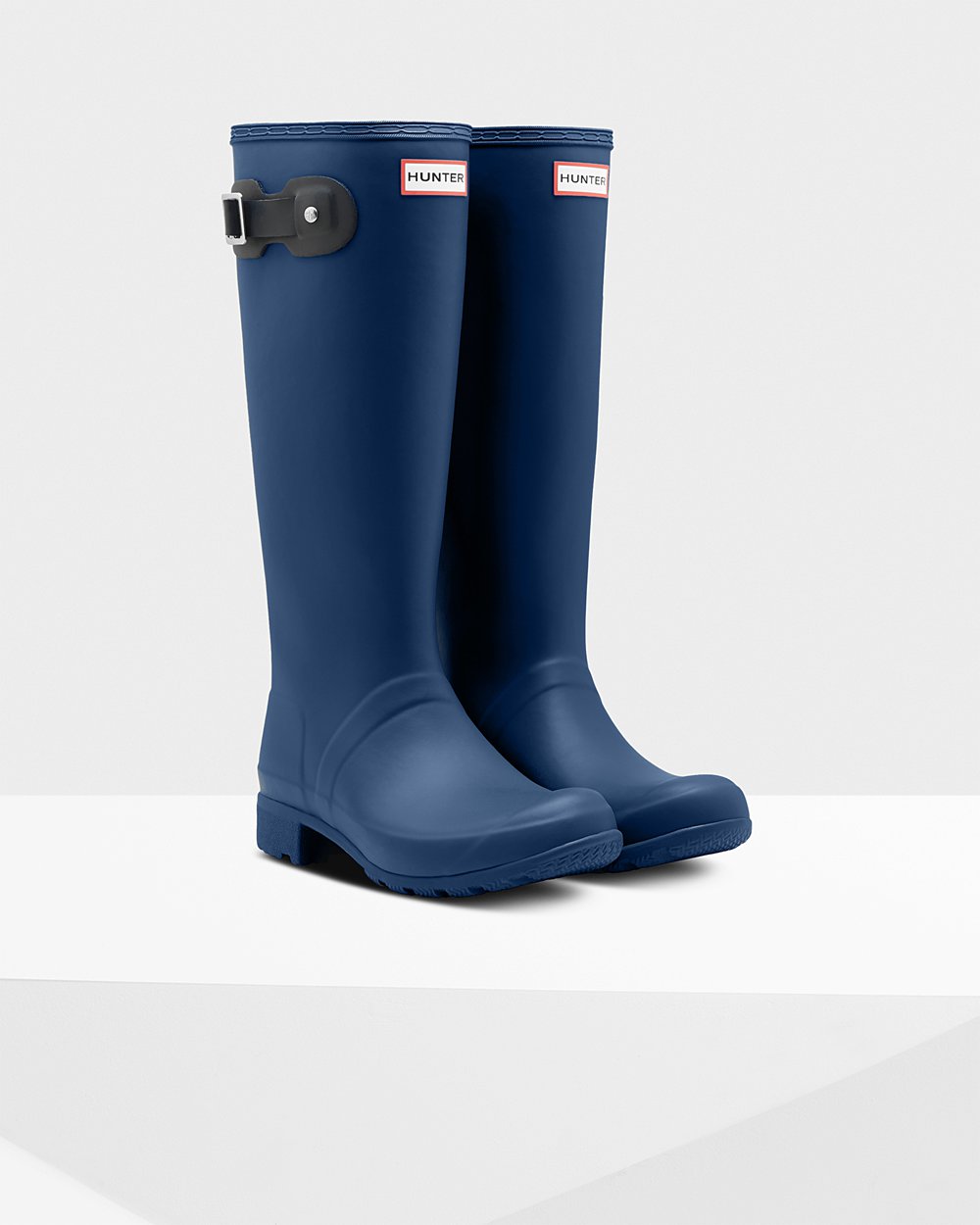 Hoge Regenlaarzen Dames - Hunter Original Tour Foldable - Donker Blauw - 30DEPQCMZ